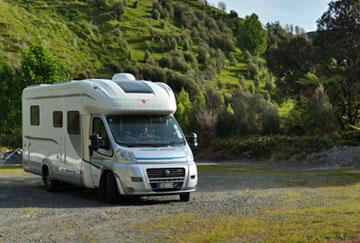 Parking on the Tahora Reserve at the southern end of the Moki Tunnel