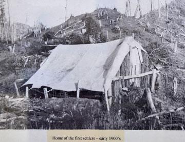 First settlers home in the early 1900s