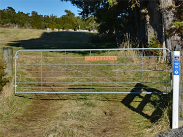 Entrance to the domain for motorhome access