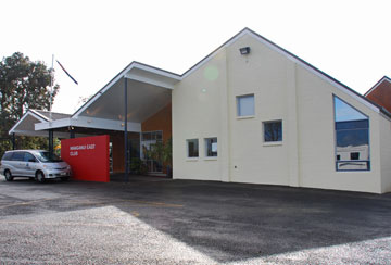 The club building and main entrance