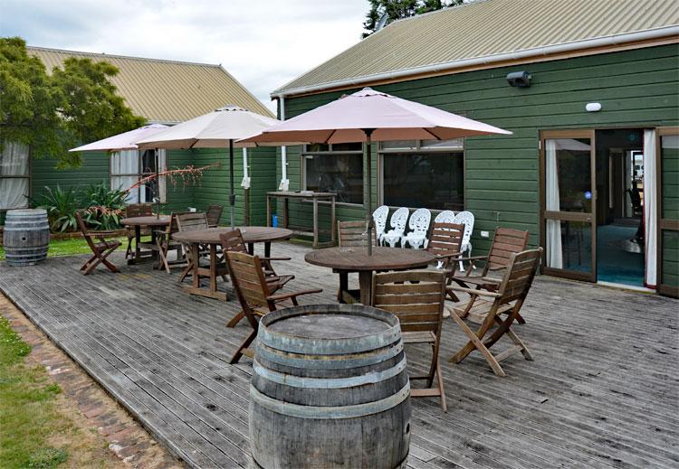 Outdoor seating at the tavern