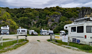 Entrance to the parking area