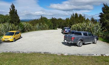 Small parking area at the top