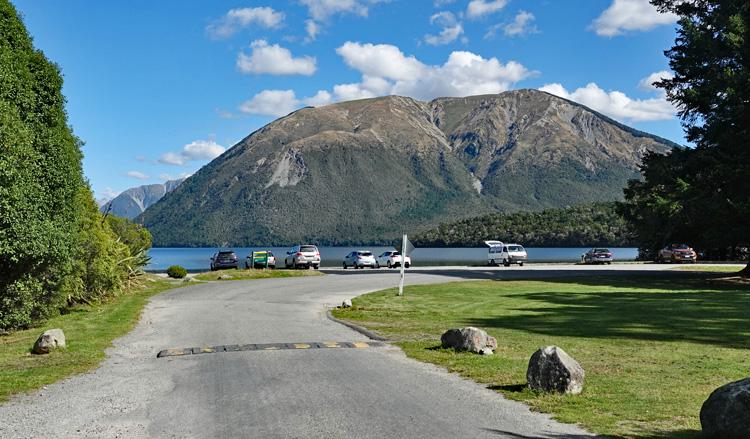 Lave view at the entrance to the campsite