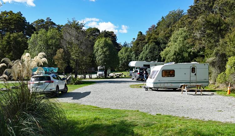 Campsite parking area