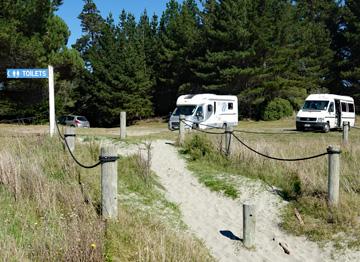 Parking as viewed from the beach