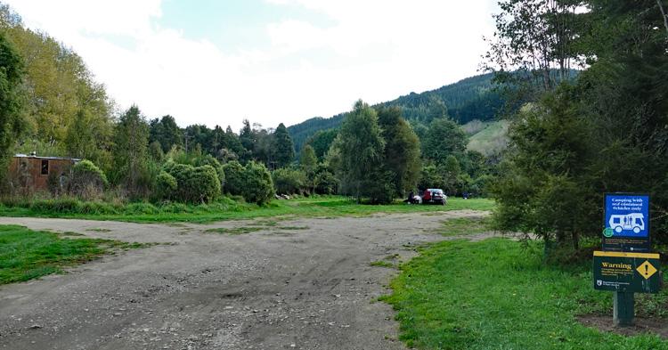 Entrance to the reserve camping area