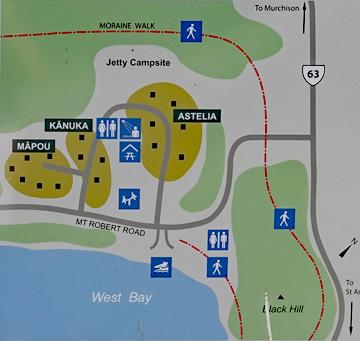 Map of the Jetty campsite