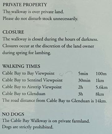 Walkway sign