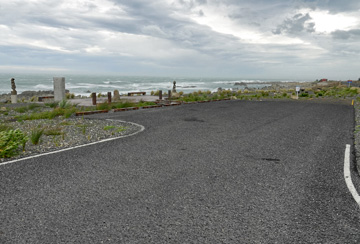 Parking area overlooking the harbour