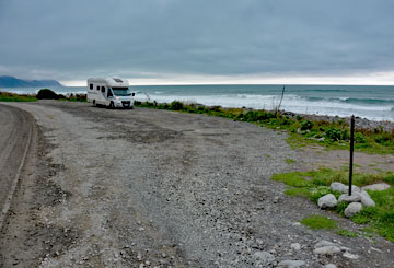 Parking alongside the beach