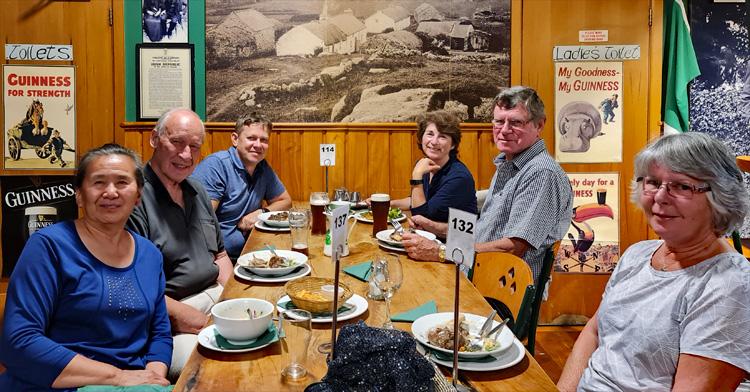 Our group of motorhome friends enjoying a great night out