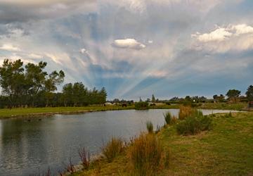 Late afternoon looking over the lake