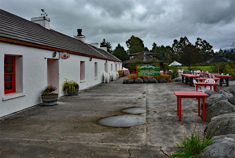 Entrance to the bar and restaurant with outside seating