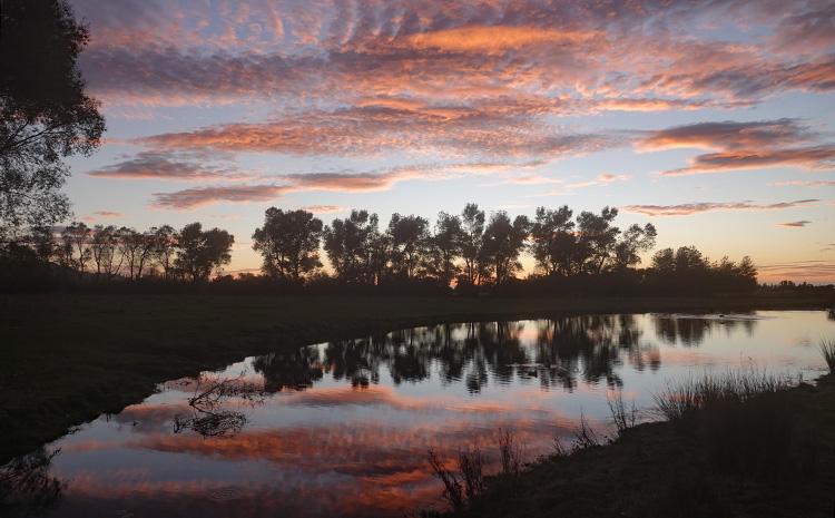 Sunrise over the lake