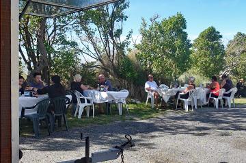 Seating outside the BBQ