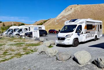 Beachfront parking for motorhomes