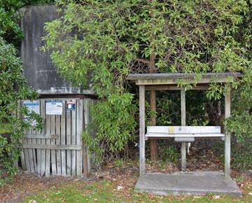 Fish cleaning bench and sink