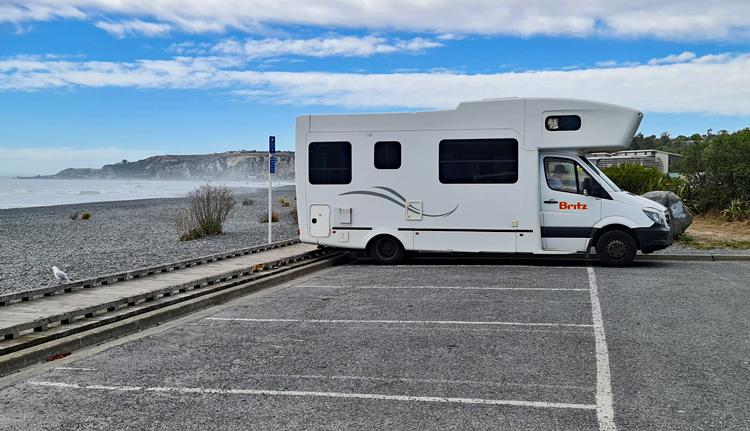 Campervans in the carpark