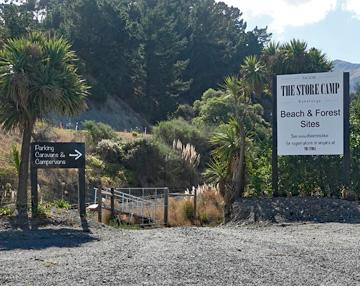 Entrance to the camping area