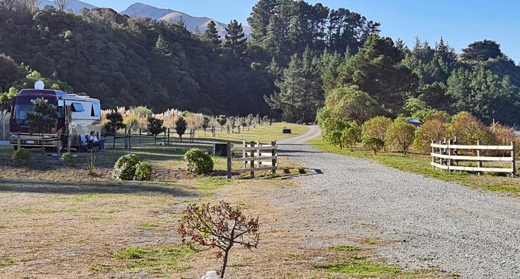 Campsite parking and driveway