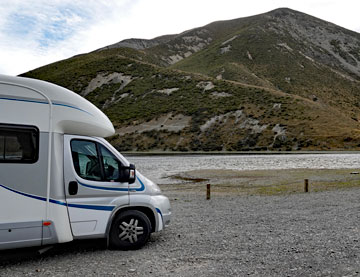 Parking by the lake