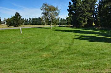 On grass parking