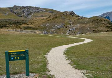 Access track to the cave