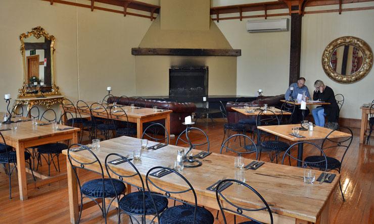 Dining area inside the cafe