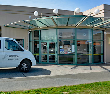 Entrance to the club reception and dining area