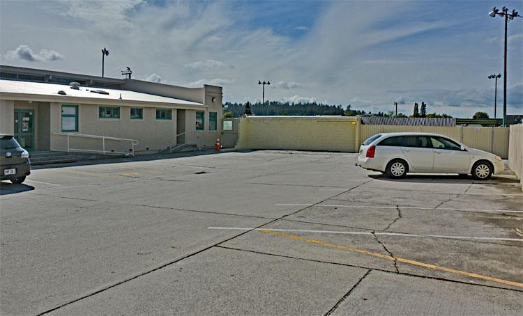 Parking area outside the club