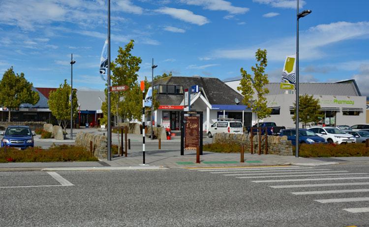 Entrance to the shopping centre opposite the carpark