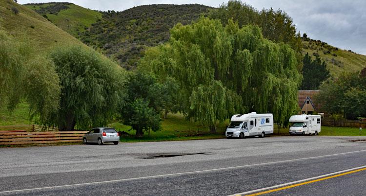 Parking area for motorhomes and caravans