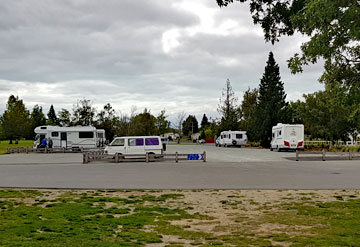 Parking in the large sealed carpark