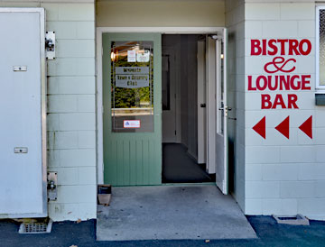 Entrance to the club reception and dining area