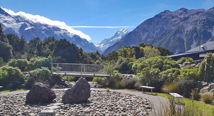 View of Mt Cook from the cafe