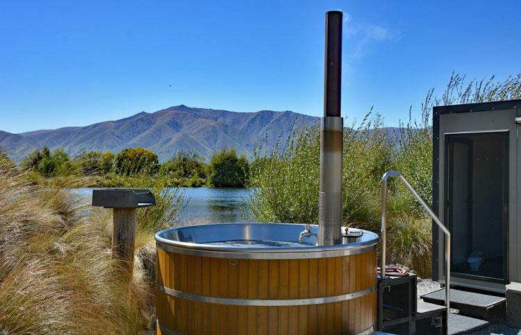 Hot tub with a stunning view