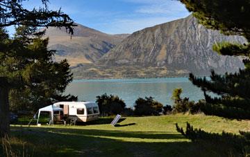 Lakefront camping