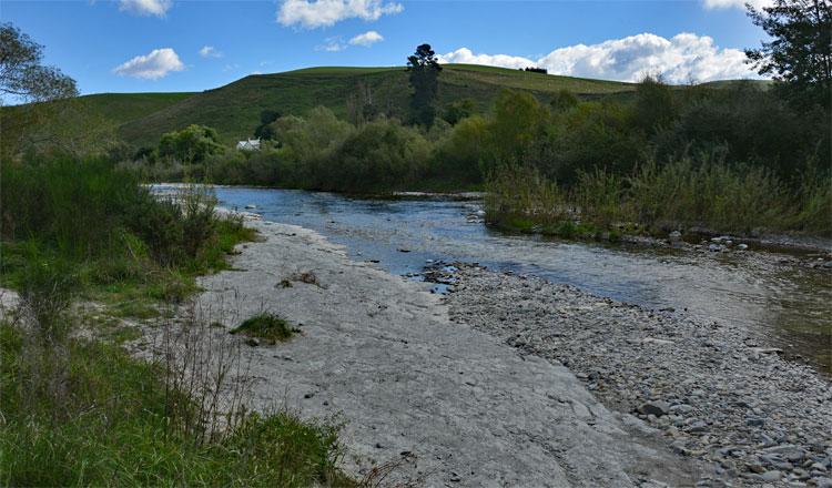 River running alongside the reserve