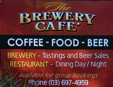The Brewery Cafe sign