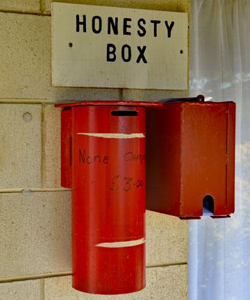 Honesty box for paying fees