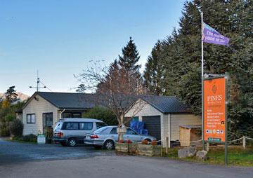 Entrance to the Pines Holiday Park