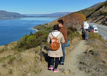 Walkway back to the car park