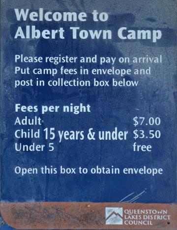 Campsite fees