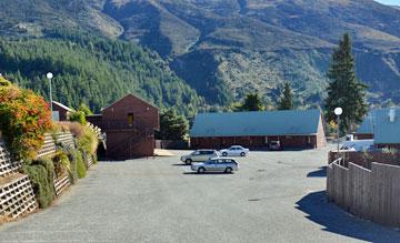 Parking area behind the hotel