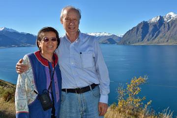 Shuping and Chris at Lake Hawera