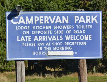 Campervan sign