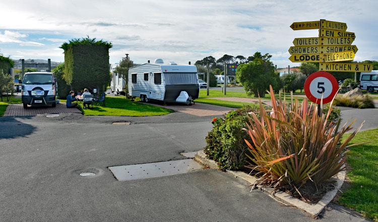 Powered site parking