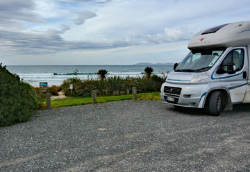 Parking overlooking the beach