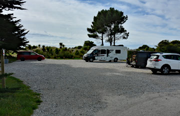 Gravel parking area